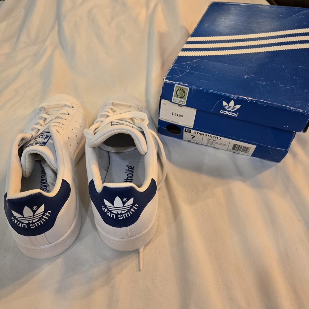 adidas Stan Smith White and Navy Men's Sneakers